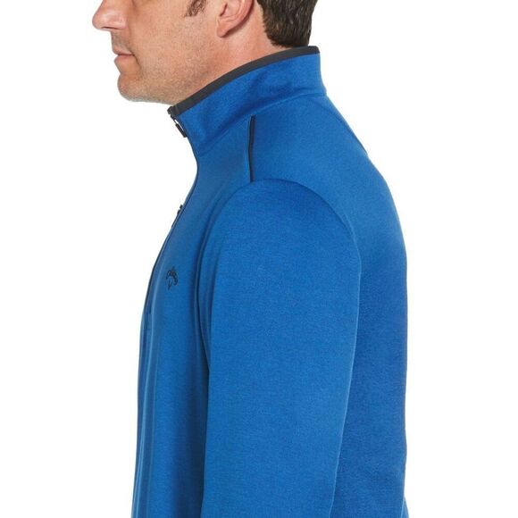 Callaway Men’s Golf 1/4 Zip Tech Fleece In Olympian Blue Heather Size L - Picture 3 of 10